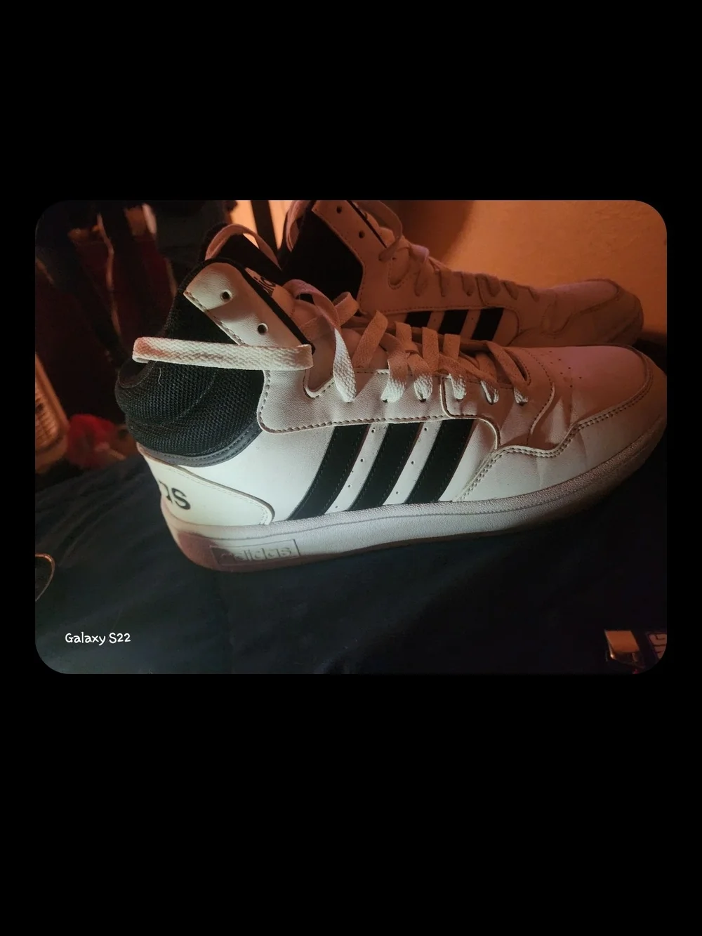 adidas White and Black High-Top Sneakers